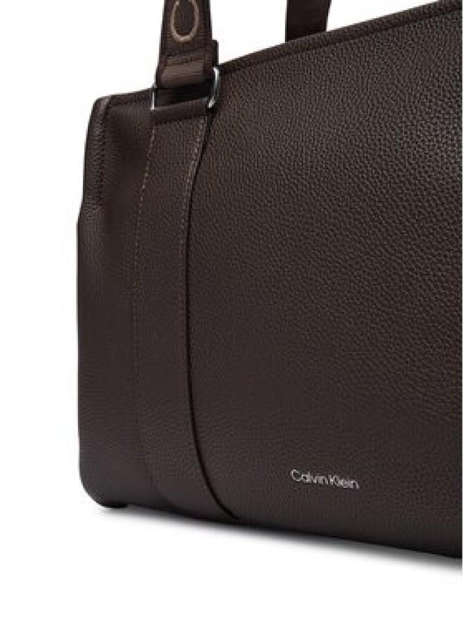Calvin Klein Torebka Webbing Adj Strap Tote LV04F3644G Brązowy