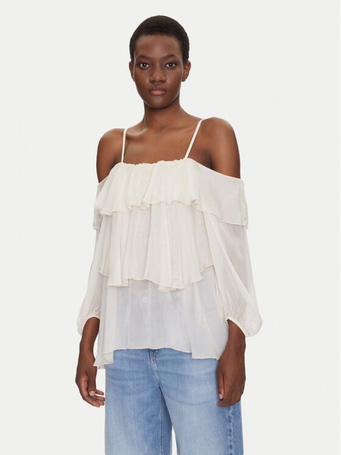 Dixie Bluzka C207W020A Écru Regular Fit