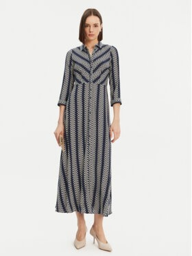 YAS Sukienka koszulowa Savanna 26022663 Granatowy Loose Fit
