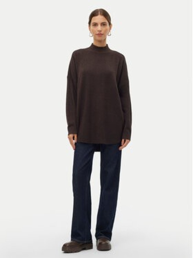 Vero Moda Sweter Plaza 10290784 Brązowy Loose Fit