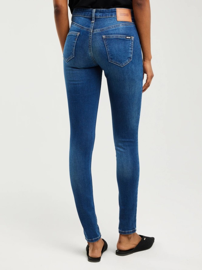 Jeansy damskie super skinny niebieskie Destiny 358