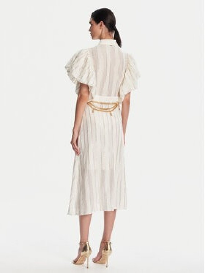 Fracomina Sukienka koszulowa FS25SD3003W403Q7 Biały Regular Fit