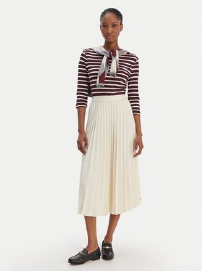 Tommy Hilfiger Spódnica plisowana WW0WW48538 Écru Regular Fit