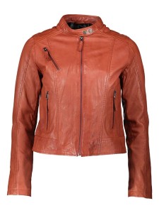 Apple of Eden Skórzana kurtka w kolorze jasnobrązowym rozmiar: 40