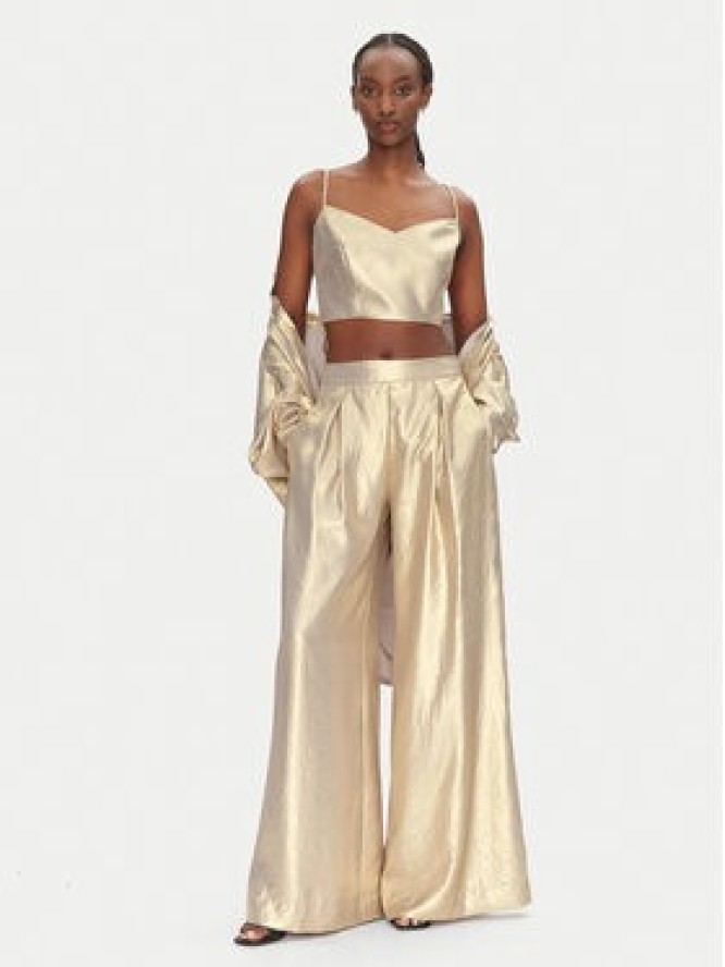 ACCESS FASHION Top 53-2021-922 Złoty Slim Fit