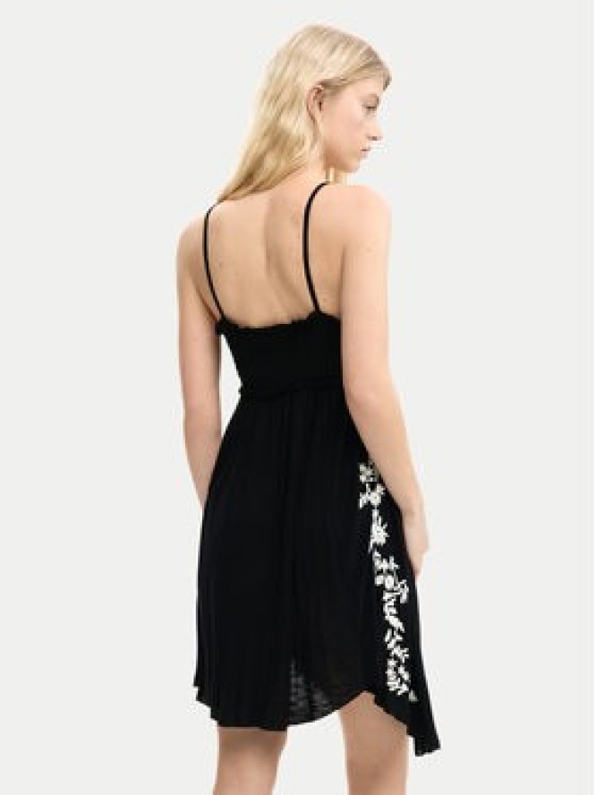 Desigual Sukienka letnia Cassatt 26SWVK42 Czarny Regular Fit