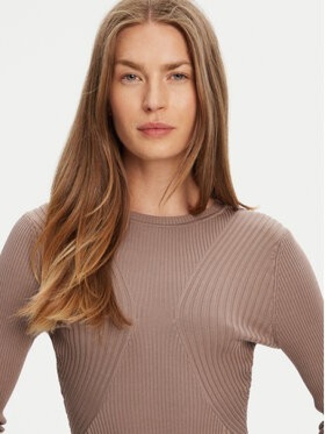 Guess Sweter W5YR08 Z0040 Brązowy Regular Fit