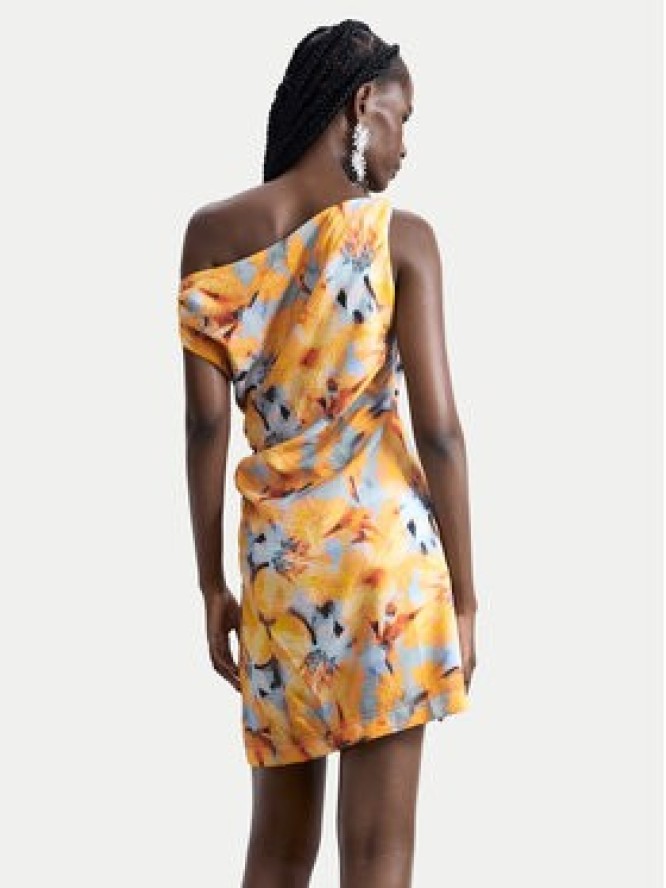 Desigual Sukienka letnia Sol 26SWVW50 Żółty Slim Fit