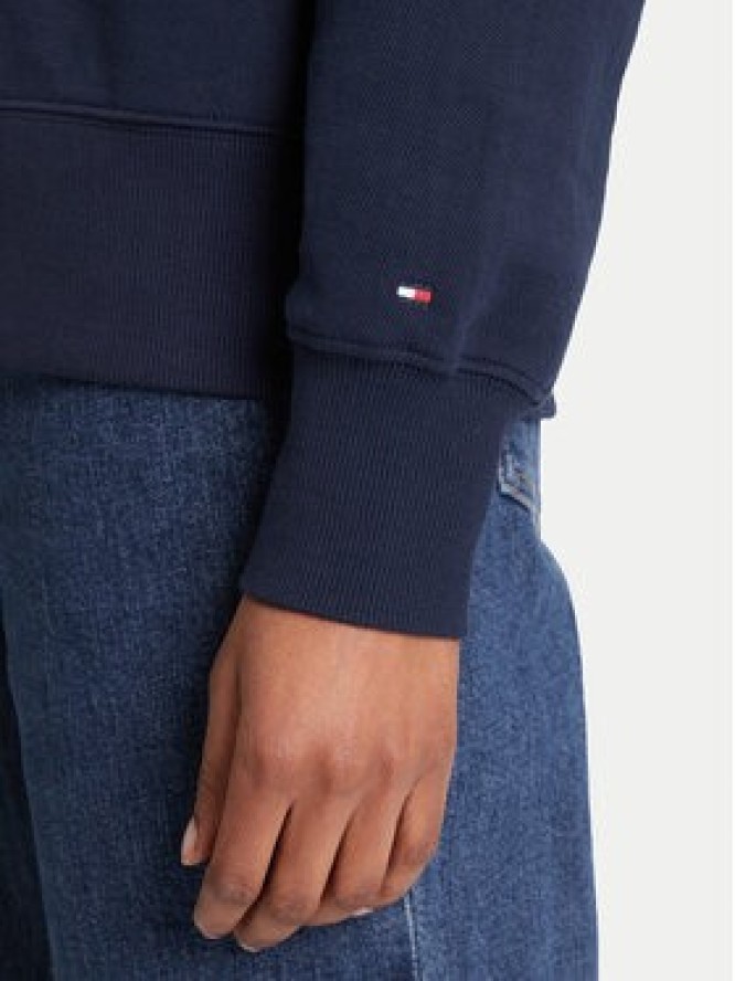 Tommy Hilfiger Bluza Script WW0WW47159 Granatowy Regular Fit