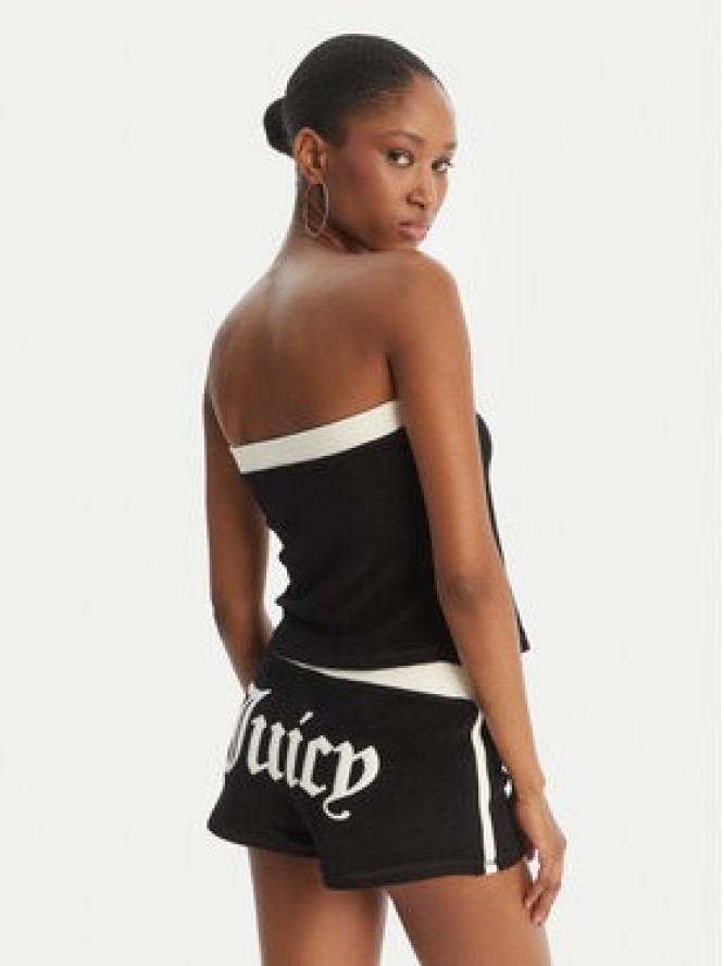 Juicy Couture Top Applique Terry JCWSC126314 Czarny Slim Fit