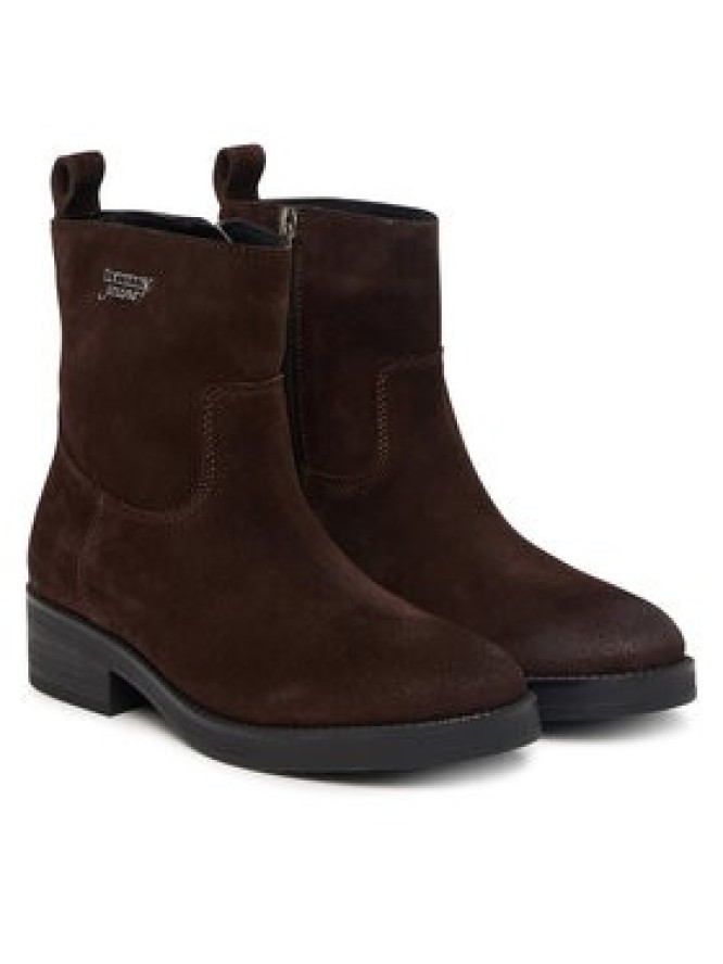 Tommy Jeans Botki Chelsea Boots EN0EN03078 Brązowy ciemny