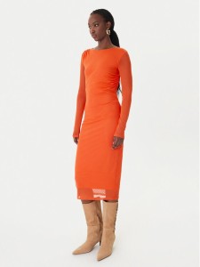 Patrizia Pepe Sukienka koktajlowa 8A1604/J376-R877 Pomarańczowy Regular Fit
