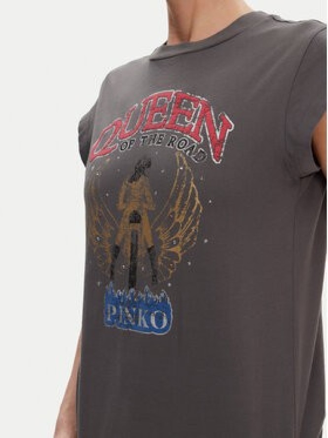 PINKO T-Shirt Marrakech 104603 A2DA Szary Regular Fit