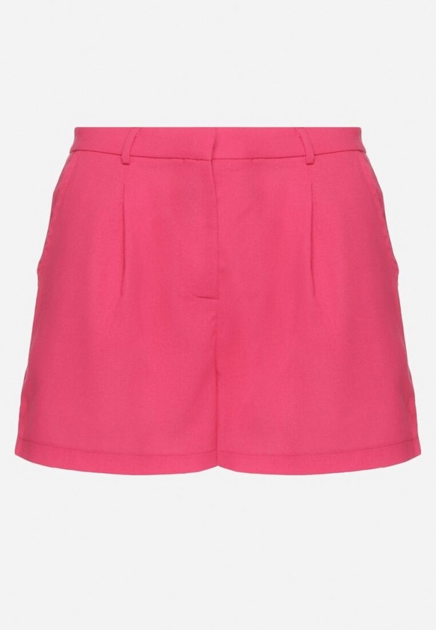 Różowe Klasyczne Szorty z Bawełną i Wysokim Stanem Sepellira