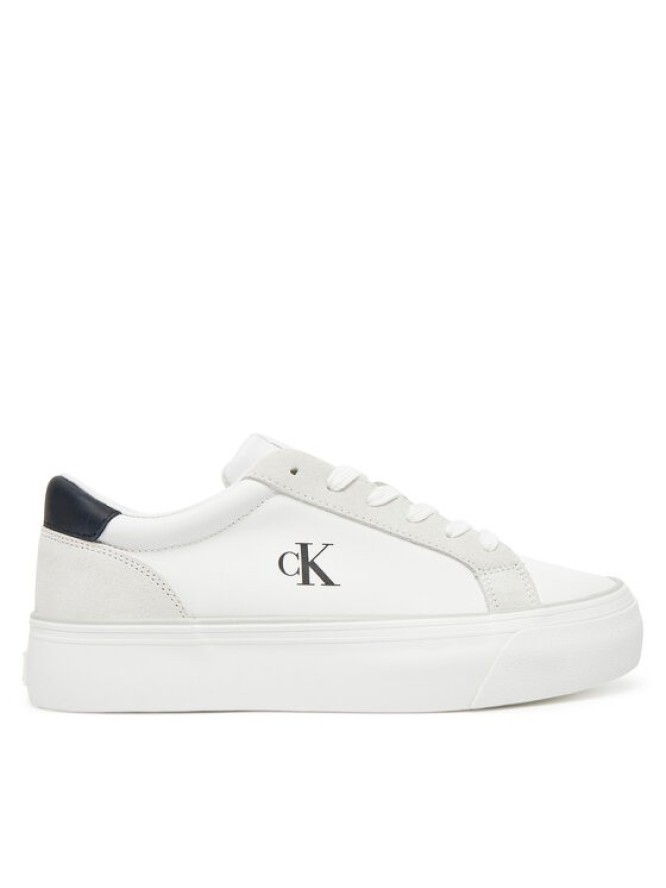 Calvin Klein Jeans Tenisówki Vulc Flatform Mg Nylon Mix YW0YW01896 Biały