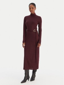 Vero Moda Sukienka dzianinowa Louisa 10336207 Bordowy Loose Fit