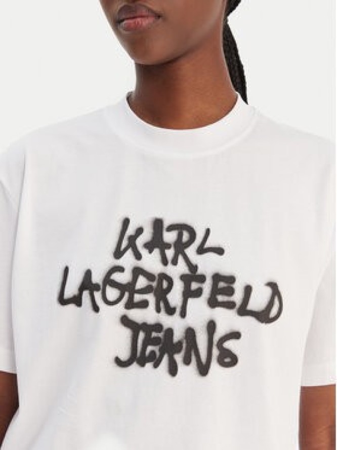 Karl Lagerfeld Jeans T-Shirt B1W17054 Biały Relaxed Fit