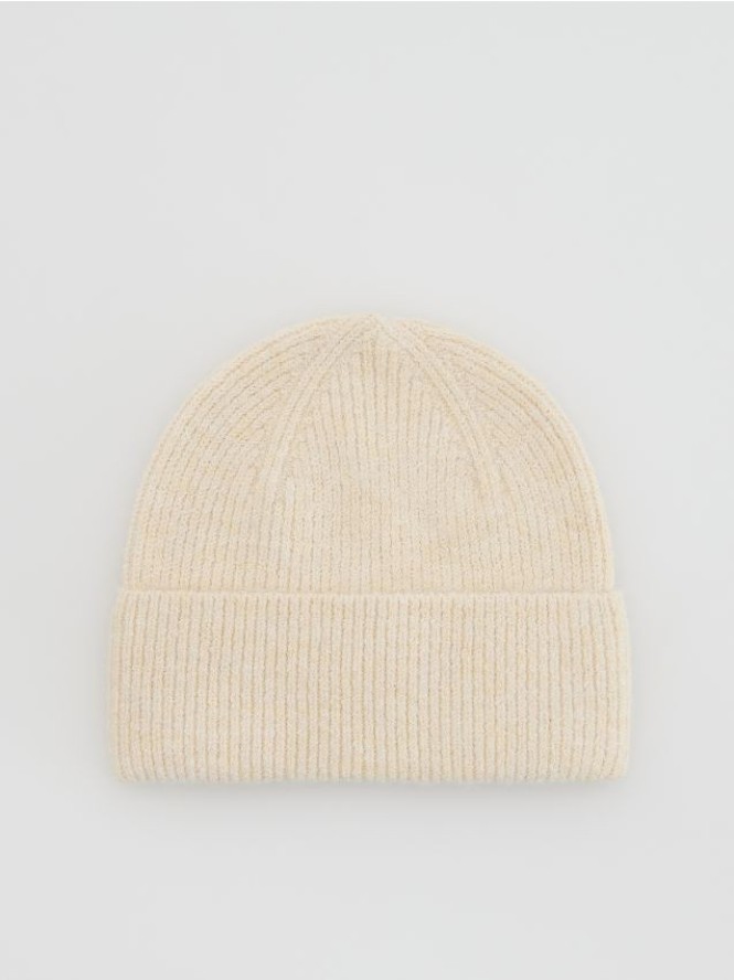 Czapka beanie - kremowy