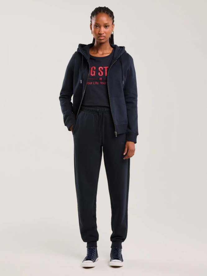 Koszulka damska o klasycznym kroju granatowa Brunona 403