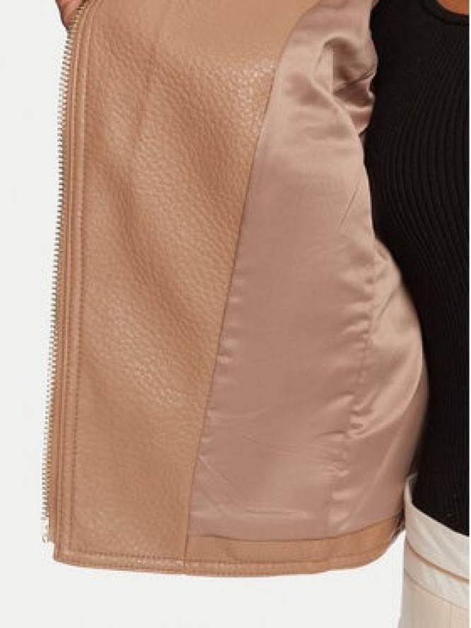 Guess Kurtka z imitacji skóry W5YL1 9WHDS0 Beżowy Regular Fit