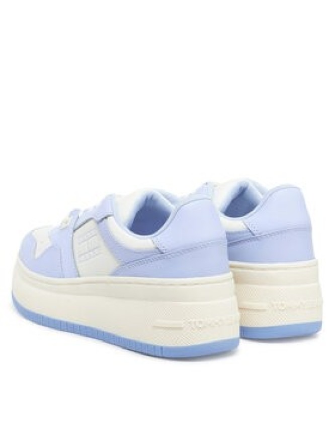 Tommy Jeans Sneakersy Tjw Retro Basket Flatform Ess EN0EN02506 Niebieski