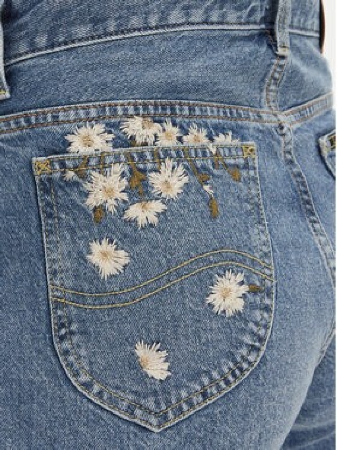 Lee Szorty jeansowe Rider 112363785 Niebieski Straight Fit