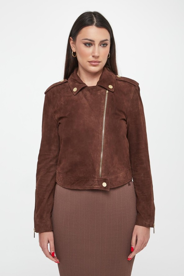Kurtka damska ramoneska zamszowa ARMANI EXCHANGE