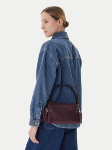 Calvin Klein Torebka Pocket Nylon Bag W/ Strap LV04F3132G Bordowy