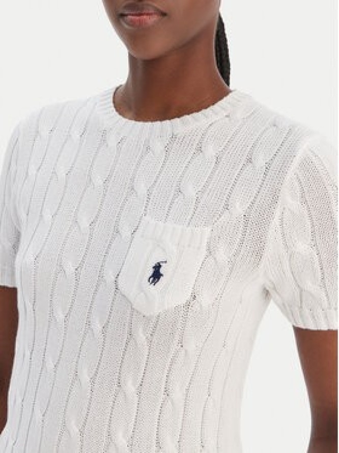 Polo Ralph Lauren Sweter 211971873005 Biały Slim Fit