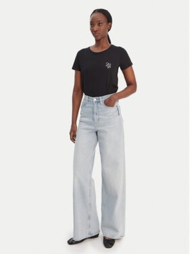 Liu Jo Sport T-Shirt TA6056 JS923 Czarny Regular Fit