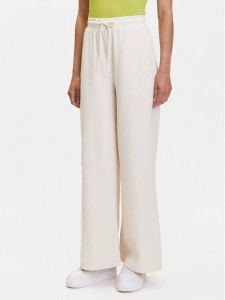 Puma Spodnie dresowe Her 685061 Beżowy Straight Fit