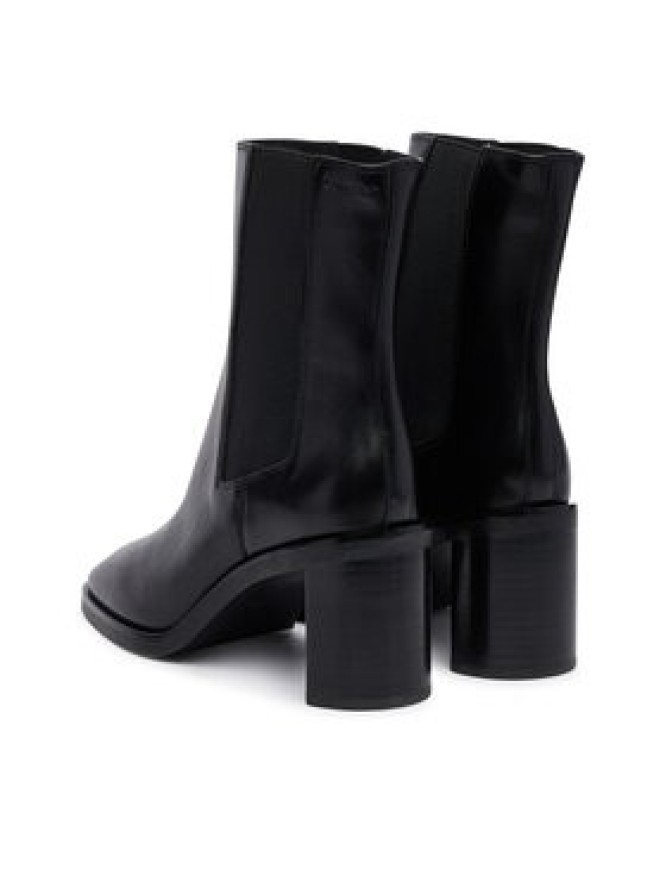 Calvin Klein Botki Block Heel Chelsea Boot Lth HW0HW03177 Czarny
