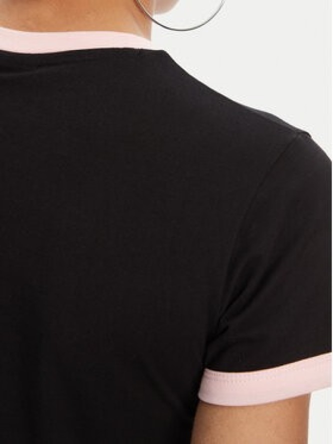 Juicy Couture T-Shirt Collegiate Ringer JCWCT125320 Czarny Slim Fit