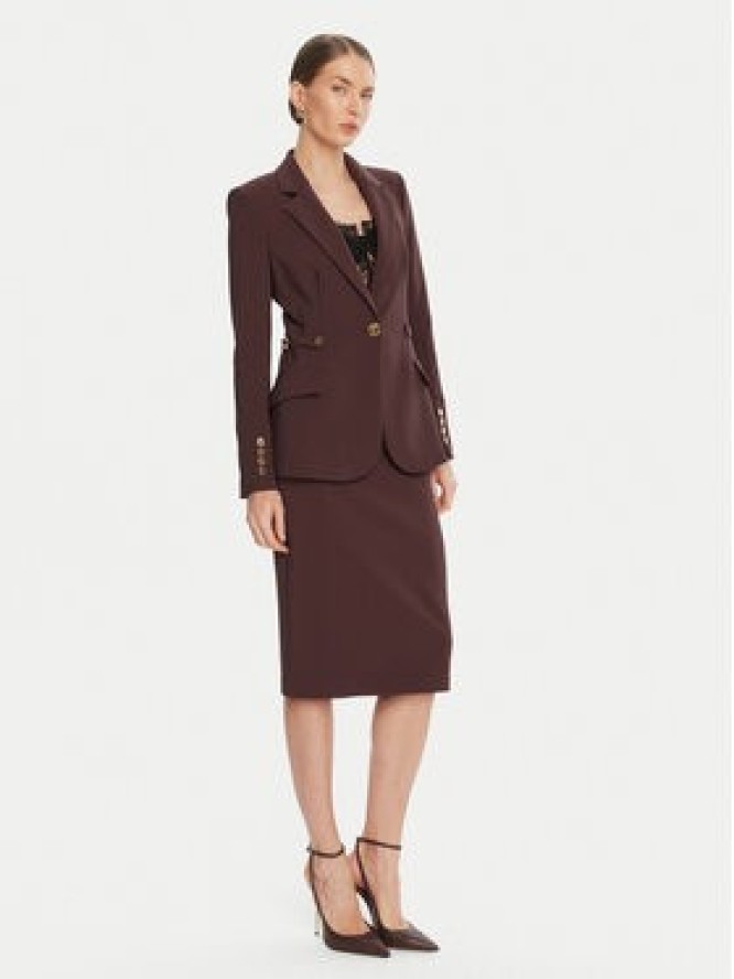 Elisabetta Franchi Marynarka GI-175-56E2 Bordowy Regular Fit