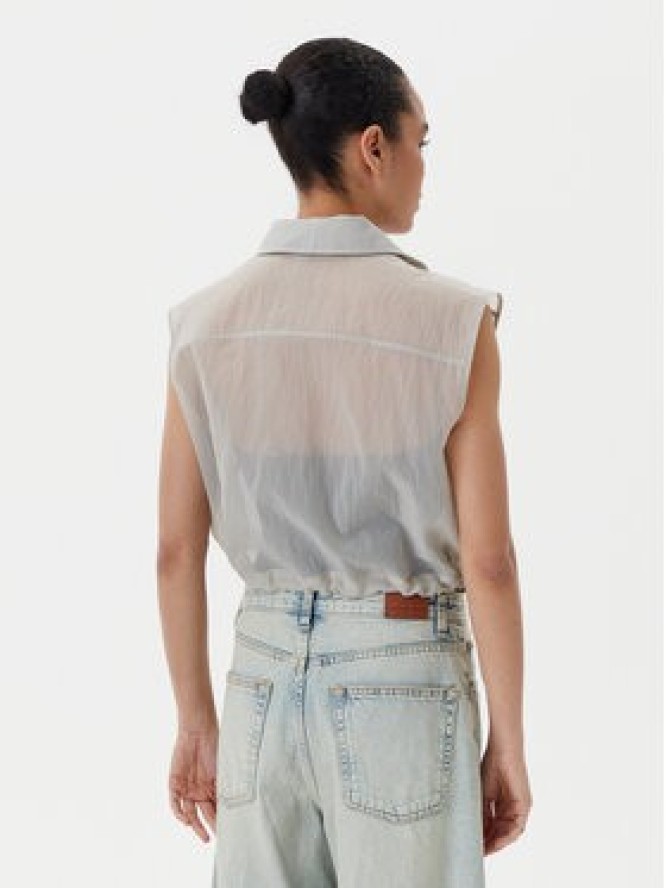 PINKO Kamizelka 104852 A2EK Szary Regular Fit