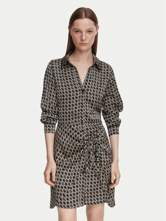Guess Sukienka koszulowa W4YK35 WF1T2 Granatowy Regular Fit