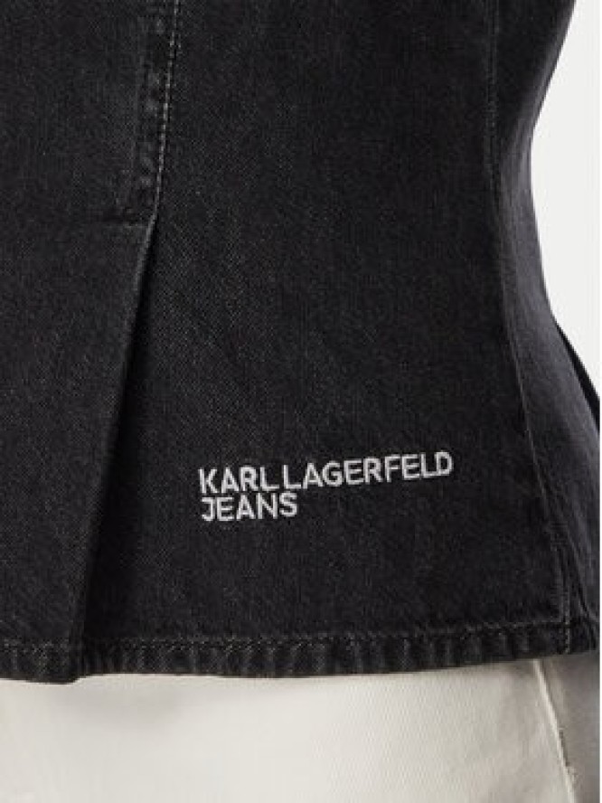 Karl Lagerfeld Jeans Koszula jeansowa B4W11007 Czarny Slim Fit
