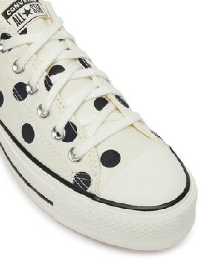 Converse Trampki Chuck Taylor All Star Lift Platform Polka Dots A10689C Beżowy