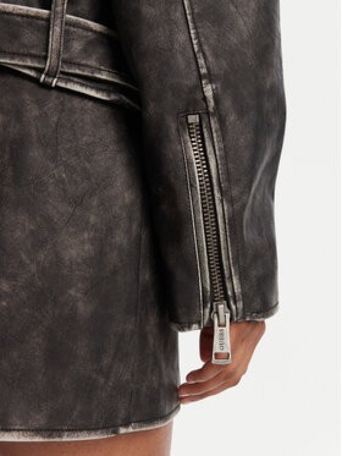 Guess Kurtka z imitacji skóry W5YL04 WHDI0 Szary Regular Fit