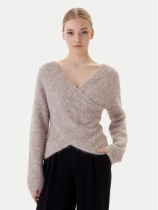 ONLY Sweter Zaggie 15376349 Beżowy Regular Fit