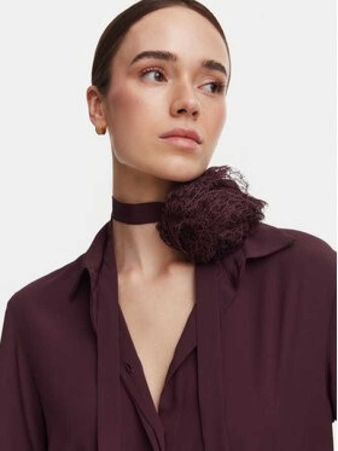 Marella Koszula Orca 2623116041 Bordowy Regular Fit