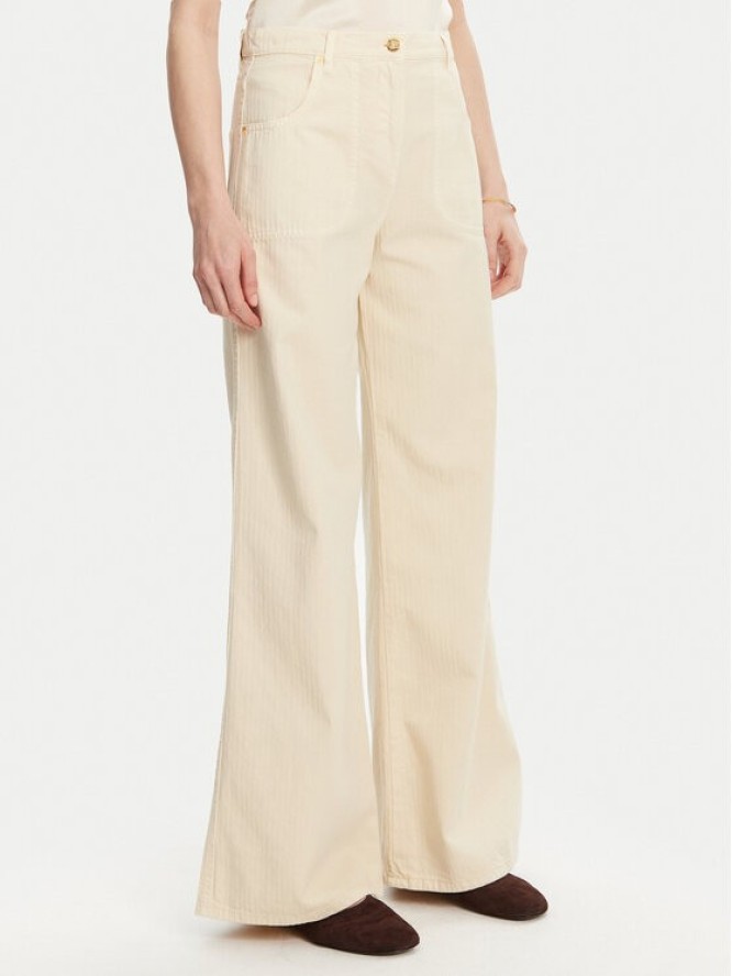 Luisa Spagnoli Jeansy Ali 541943 Beżowy Flare Fit