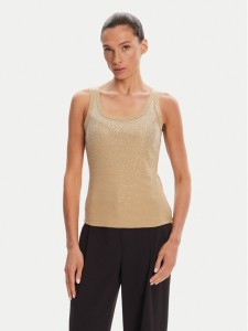 Rinascimento Top CFC0124040003 Beżowy Regular Fit