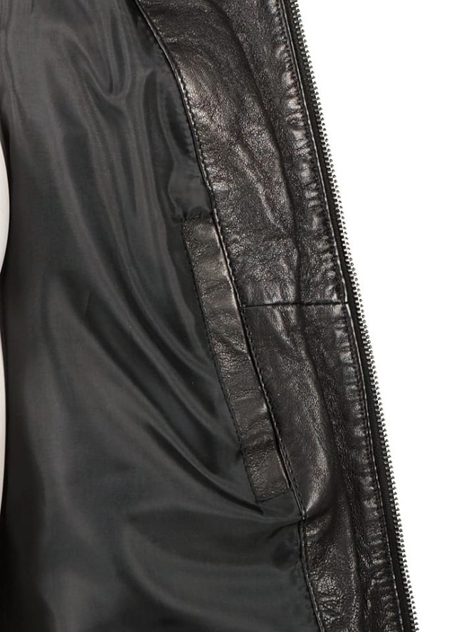 HIS Skórzana kurtka w kolorze czarnym rozmiar: 42