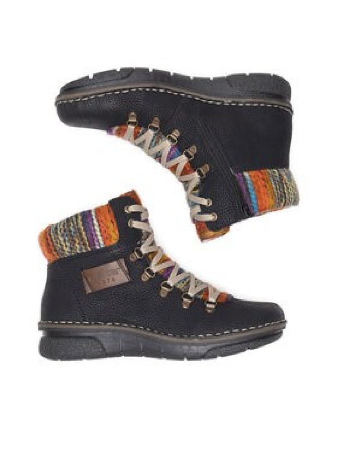 Rieker Trzewiki 73343-00 Czarny