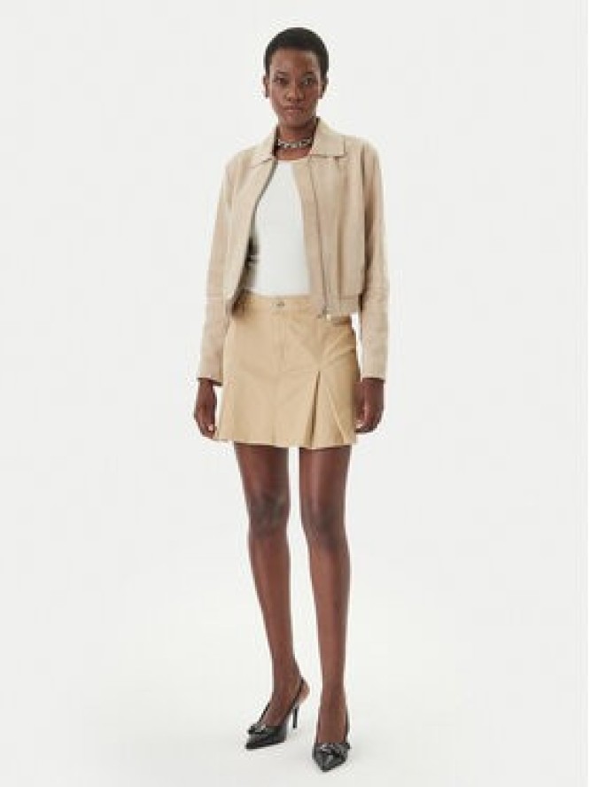 HUGO Spódnica jeansowa Rundale-2_B 50557342 Beżowy Regular Fit