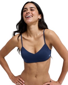 Stanik bikini typu bralette dla Kobiety ROXY SHINE Niebieski