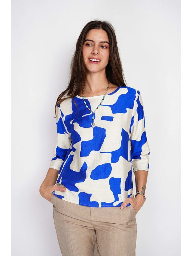 William de Faye Bluzka w kolorze niebiesko-białym rozmiar: 38