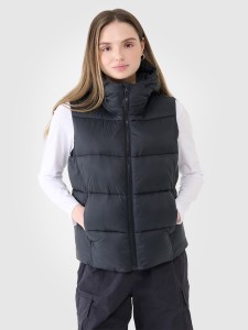 4F Bezrękawnik puchowy z wypełnieniem syntetycznym damski - czarny XL
