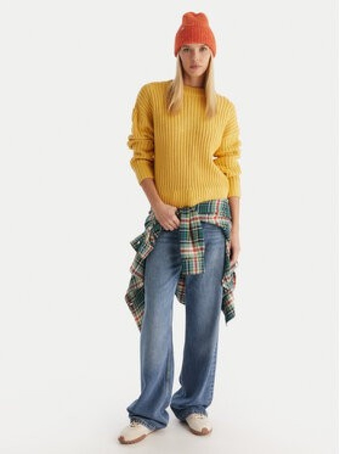 Roxy Sweter Coming Home ERJSW03666 Żółty Regular Fit